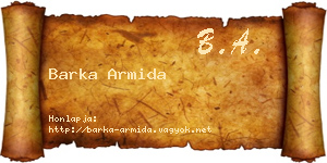 Barka Armida névjegykártya